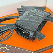 Hermes Rodeo Robeo Coeur Pony Bag Keychain Black Gold - 4