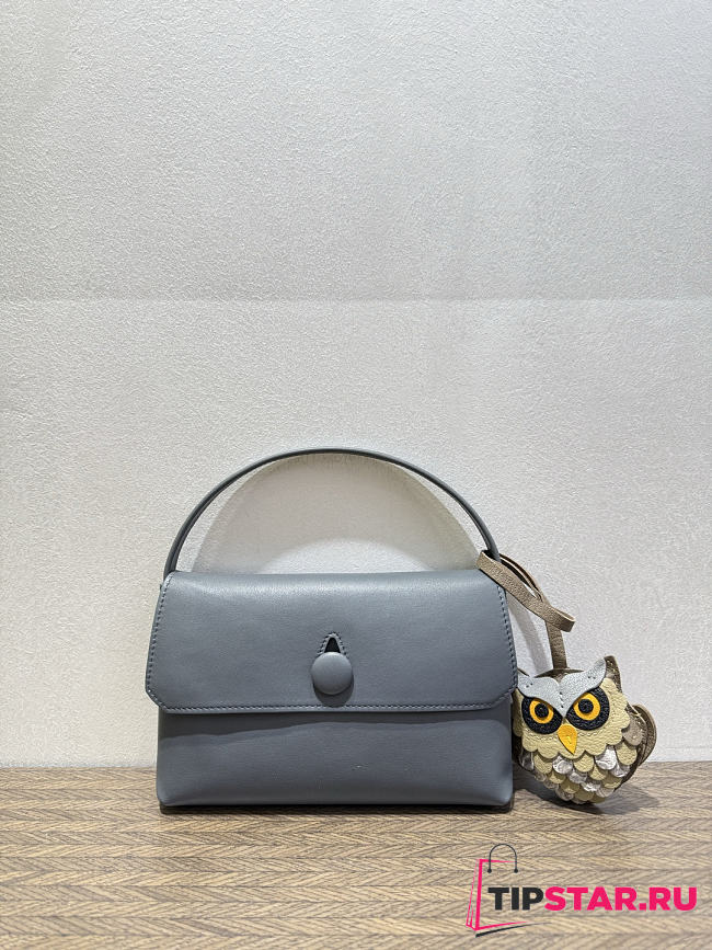 The Row Sally Leather Shoulder Bag Blue - 1