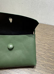 The Row Sally Leather Shoulder Bag Dark Green - 4