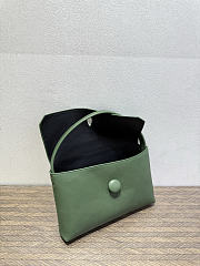 The Row Sally Leather Shoulder Bag Dark Green - 2