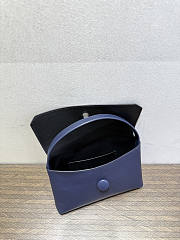 The Row Sally Leather Shoulder Bag Dark Blue - 5