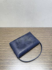 The Row Sally Leather Shoulder Bag Dark Blue - 4