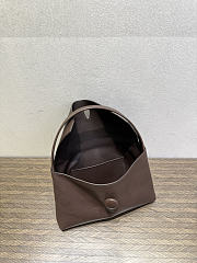 The Row Sally Leather Shoulder Bag Dark Brown - 4