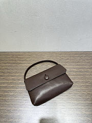 The Row Sally Leather Shoulder Bag Dark Brown - 2