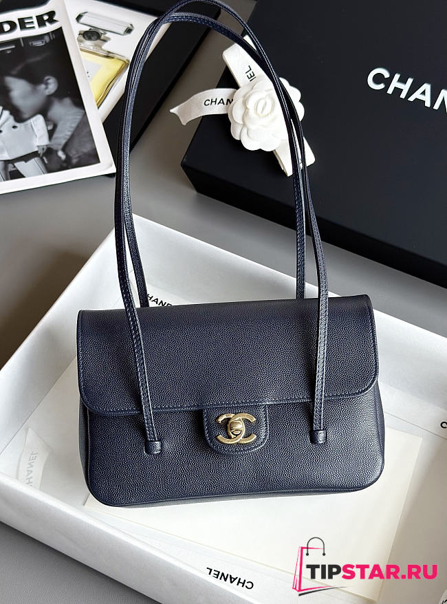 Chanel Preppy 26 Mini Bag Dark Blue - 1