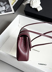 Chanel Preppy 26 Mini Bag Burgundy - 4