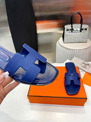 Hermes Oran Women's Flat Slipper Blue - 2