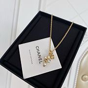 Chanel Fragrant Stacked Barbell Bead Double Pendant Necklace - 1