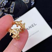 Chanel Fragrance Diamond Pattern Small Hoop Earrings - 5