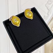 Chanel Banana Lemon Double C Earrings - 1