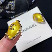Chanel Banana Lemon Double C Earrings - 6