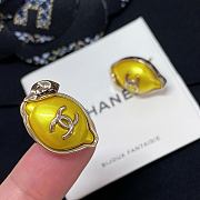 Chanel Banana Lemon Double C Earrings - 3
