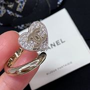 Chanel Heart-Shaped Full Diamond Double C Ring - 6