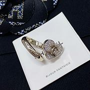 Chanel Heart-Shaped Full Diamond Double C Ring - 2