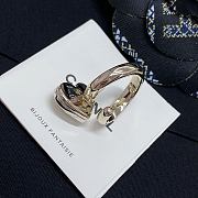 Chanel Heart-Shaped Full Diamond Double C Ring - 3