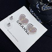 Chanel Full Diamond Heart Double C Earrings - 3