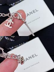 Chanel Full Diamond Heart Double C Necklace - 6