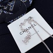 Chanel Full Diamond Heart Double C Necklace - 3