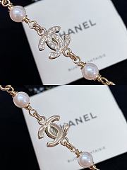 Chanel Fragrant Faux Denim Floral Double C Necklace - 6