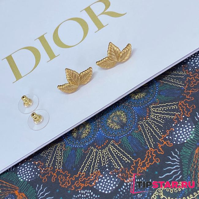 Dior Gold Leaf Earrings - 1