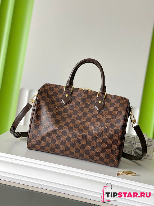 Louis Vuitton Speedy Bandoulière 25 bag Damier Ebene Canvas material - 1