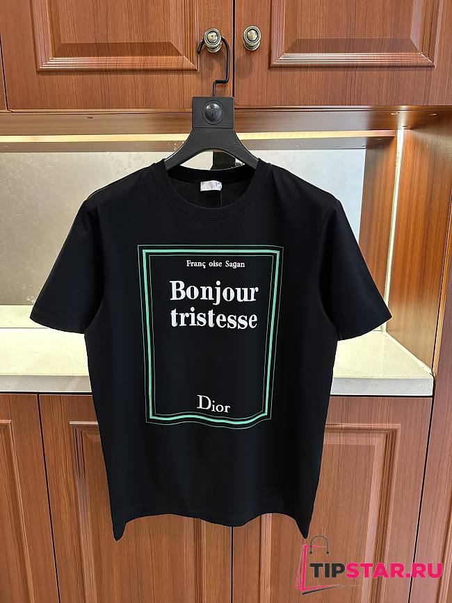 Dior Crew Neck Short-Sleeve T-Shirt Black - 1
