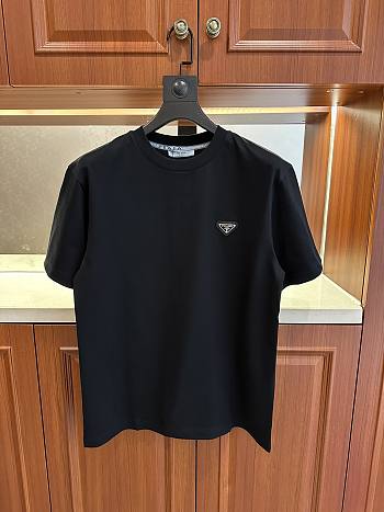 Prada crew neck short-sleeved T-shirts black