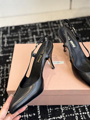 Miumiu Nordstrom Waxed Calfskin Slingback Pump Black - 4