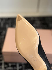 Miumiu Waxed Calfskin Pointy Toe Pump Black - 6