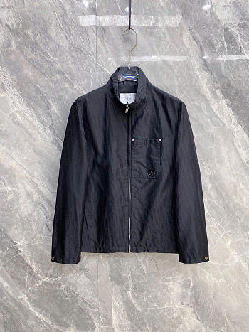 Dior Black Stand Collar Zip Jacket
