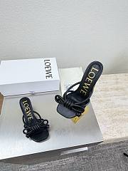 Loewe Flamenco Knot sandal in lambskin 5.5cm Black - 3