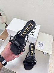 Loewe Flamenco Knot sandal in lambskin 5.5cm Black - 2