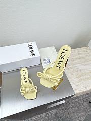 Loewe Flamenco Knot sandal in lambskin 5.5cm Pastel Yellow - 6