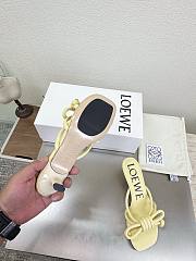 Loewe Flamenco Knot sandal in lambskin 5.5cm Pastel Yellow - 3
