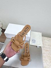 Loewe Flamenco Knot sandal in lambskin 5.5cm Brown - 6