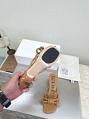 Loewe Flamenco Knot sandal in lambskin 5.5cm Brown - 5