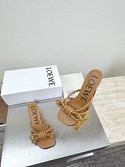 Loewe Flamenco Knot sandal in lambskin 5.5cm Brown - 3