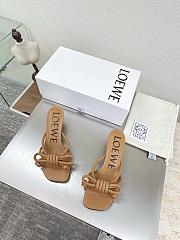 Loewe Flamenco Knot sandal in lambskin 5.5cm Brown - 4