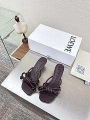 Loewe Flamenco Knot sandal in lambskin 5.5cm Dark Brown - 1
