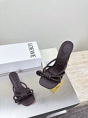 Loewe Flamenco Knot sandal in lambskin 5.5cm Dark Brown - 6