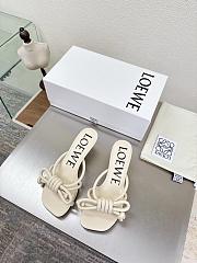 Loewe Flamenco Knot sandal in lambskin 5.5cm Ivory - 1