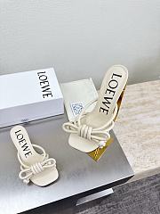 Loewe Flamenco Knot sandal in lambskin 5.5cm Ivory - 6