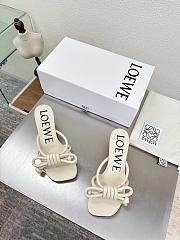 Loewe Flamenco Knot sandal in lambskin 5.5cm Ivory - 4