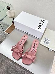 Loewe Flamenco Knot sandal in lambskin 5.5cm Blush - 1