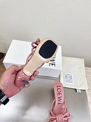 Loewe Flamenco Knot sandal in lambskin 5.5cm Blush - 3