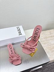 Loewe Flamenco Knot sandal in lambskin 5.5cm Blush - 6