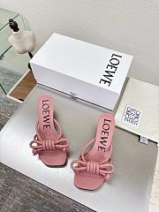 Loewe Flamenco Knot sandal in lambskin 5.5cm Blush - 5