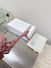 Loewe Flamenco Knot sandal in lambskin 5.5cm Blush - 4