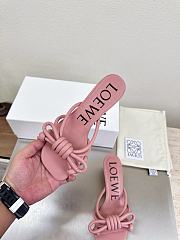 Loewe Flamenco Knot sandal in lambskin 5.5cm Blush - 2