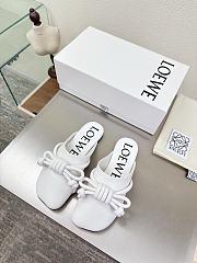 Loewe Flamenco Knot Mules White Leather - 1
